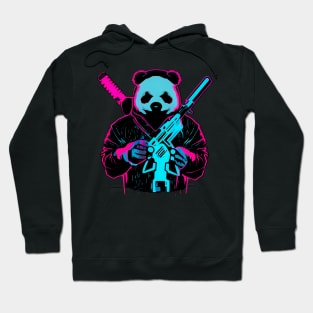 Cyberpunk Cyborg Panda With Guns Hoodie